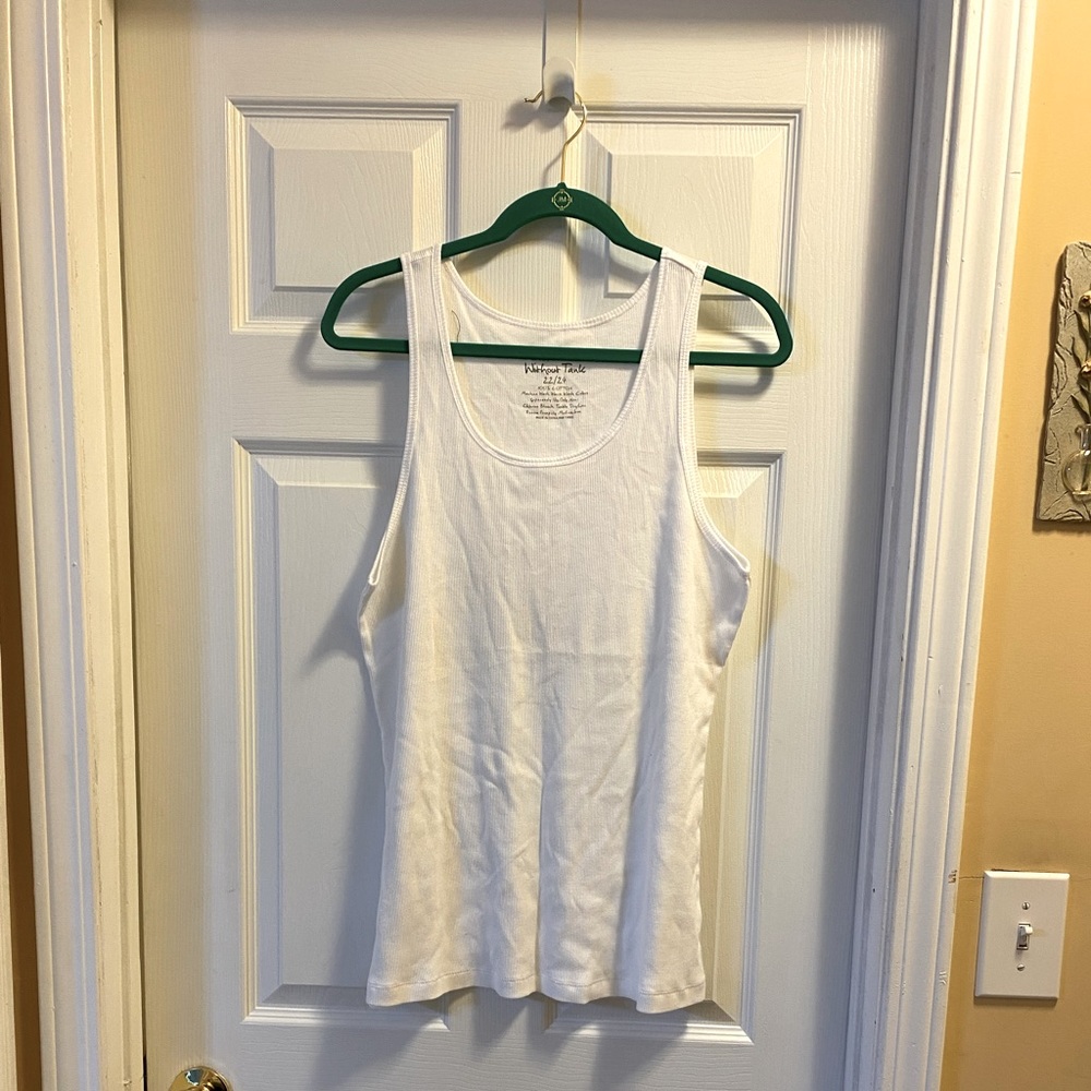 Size 22-24 White Cotton Tank Top
